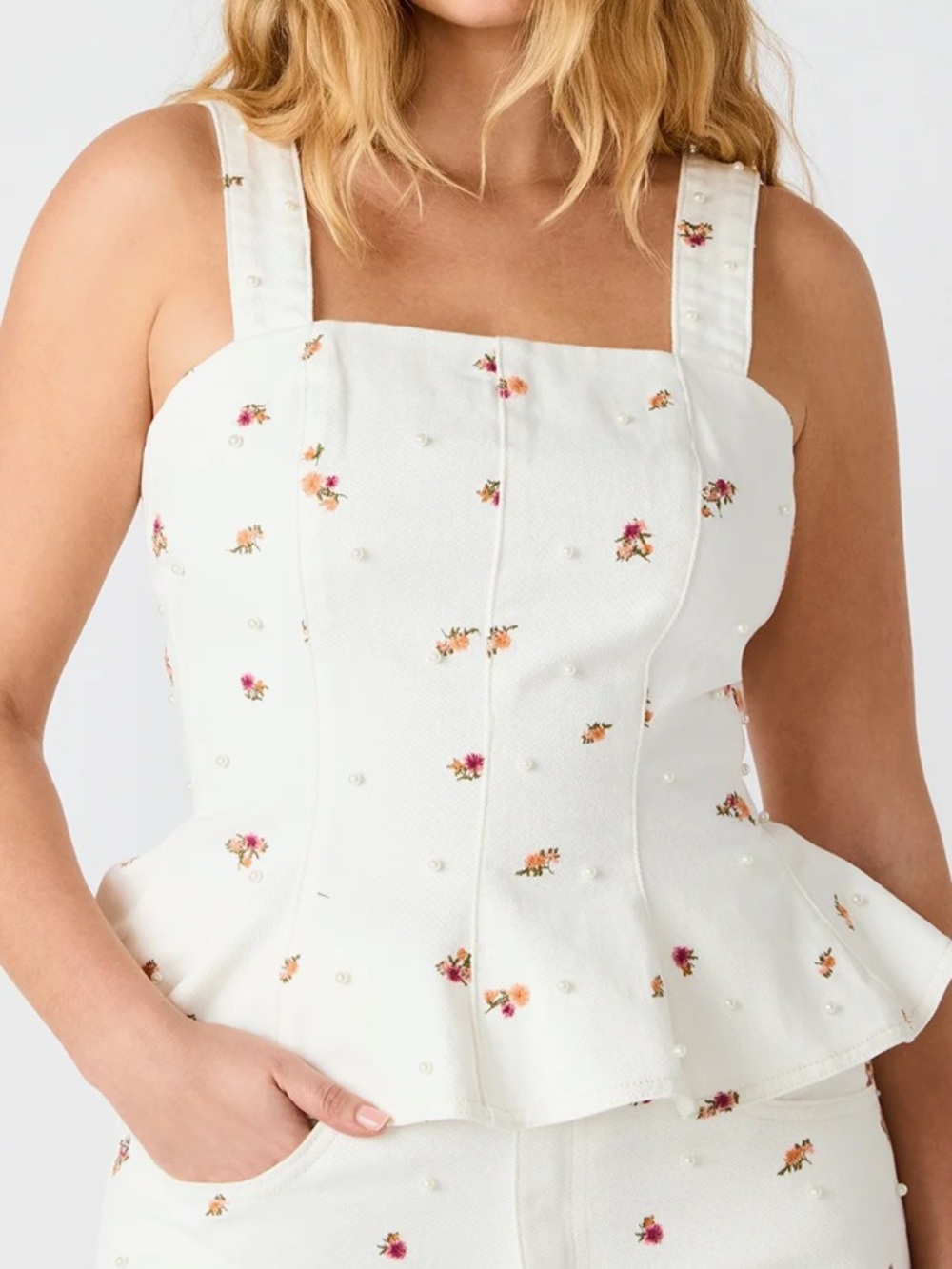 Steve Madden Fiorella denim top